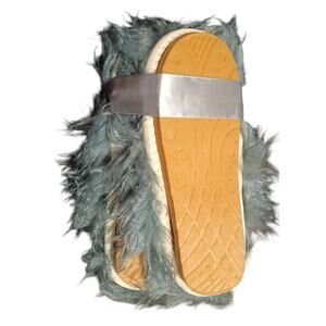 Women's Sheep's Fur Light Blue Slides 27